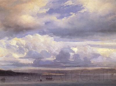 Johann Jakob Ulrich Clouds over the Sea (nn02) Norge oil painting art